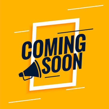 coming soon background with megaphone designのイラスト素材