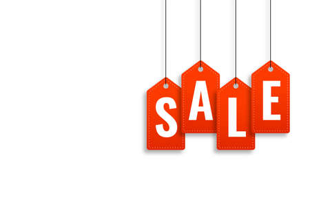 red sale price tag style banner design templateのイラスト素材