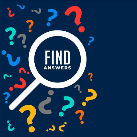 question and answers background with search symbolのイラスト素材