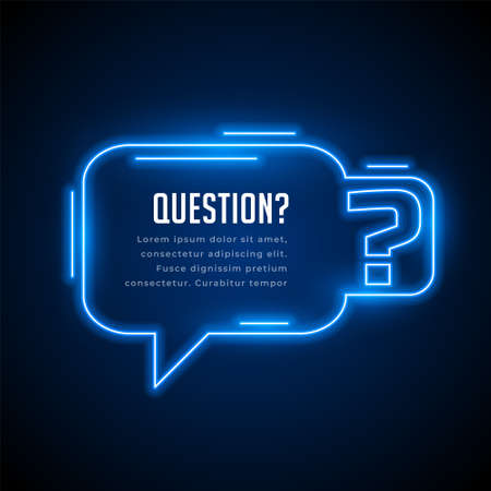 questions neon style background with text spaceのイラスト素材