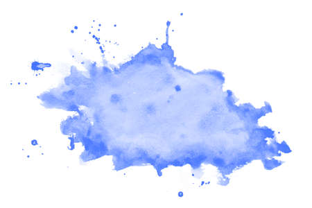 hand painted blue watercolor stain texture background designのイラスト素材