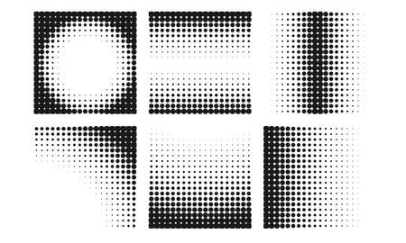 abstract halftone background collection in different stylesのイラスト素材