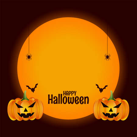 happy halloween background with test space designのイラスト素材