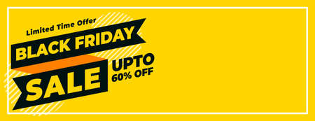 Black friday sale banner with limited time offer details