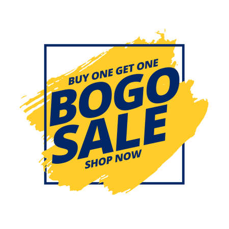 buy one get one free bogo sale backgroundのイラスト素材