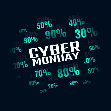 Cyber monday sale with special discount offer backgroundのイラスト素材