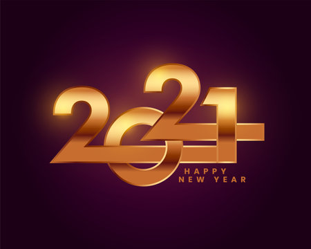 creative 2021 happy new year golden background designのイラスト素材
