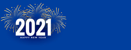 2021 new year eve celebration fireworks banner designのイラスト素材