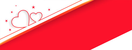 hearts love banner with text space designのイラスト素材