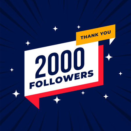 2000 followers network of social media connectionのイラスト素材