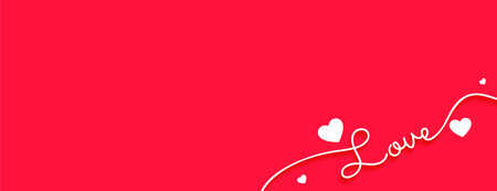 clean love banner for valentines day designのイラスト素材
