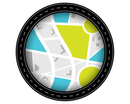 circular road pathway route journey backgroundのイラスト素材