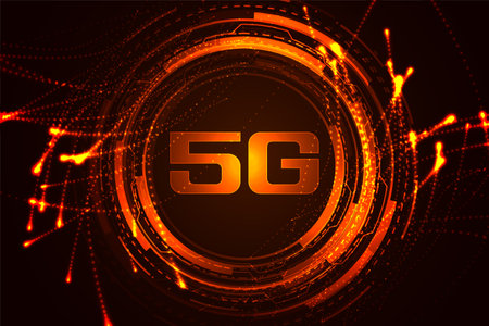 5g technology high speed internet concept backgroundのイラスト素材