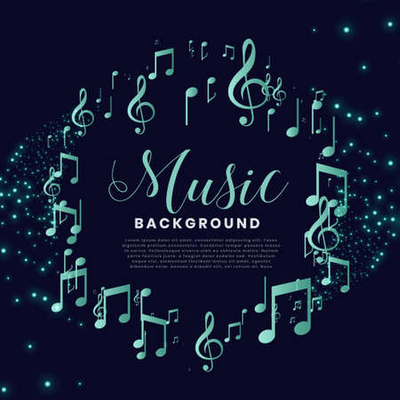 music notes frame nice backgroundのイラスト素材