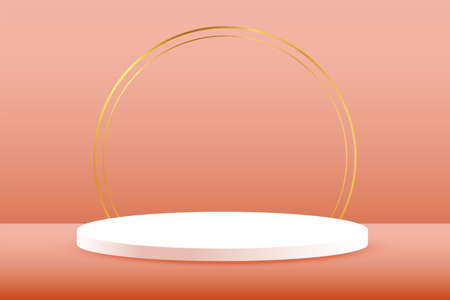 product display background with 3d podium platformのイラスト素材