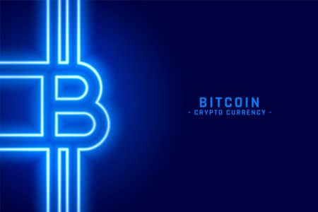 biycoin symbol design made in neon styleのイラスト素材
