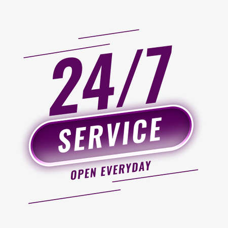 24 hours service open everyday backgroundのイラスト素材