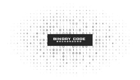 binary code numbers white background designのイラスト素材