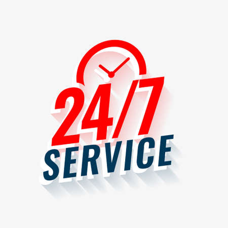 twenty four 24 service banner designのイラスト素材