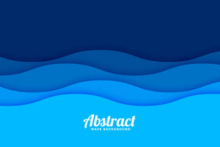 papercut style sea wave pattern backgroundのイラスト素材