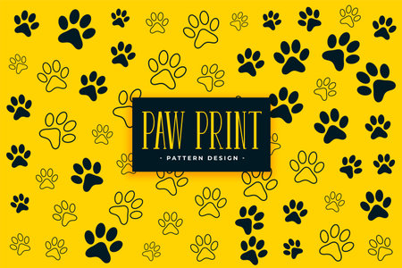 dog or cat paw prints pattern backgroundのイラスト素材