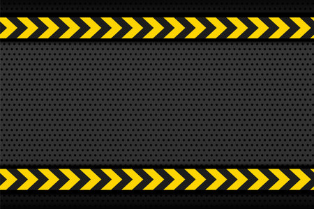 black metallic background with yellow stipe arrowsのイラスト素材