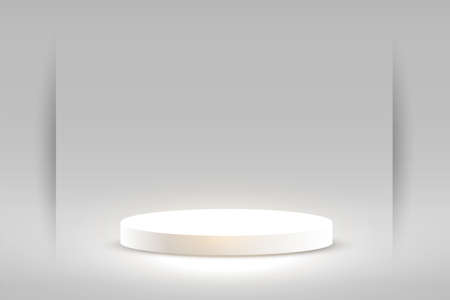 product display white empty studio backgroundのイラスト素材