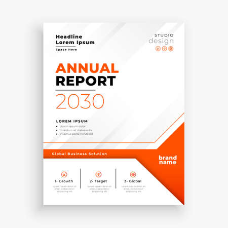 nice annual report business flyer template designのイラスト素材
