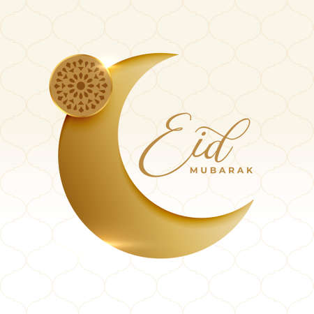 religious eid mubarak festival crescent moon card designのイラスト素材
