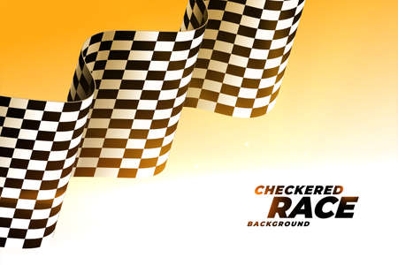 checkered wavy racing flag backgroundのイラスト素材