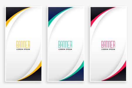 stylish business wave banner designのイラスト素材