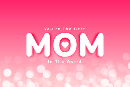 best mom mothers day card with bokeh effectのイラスト素材