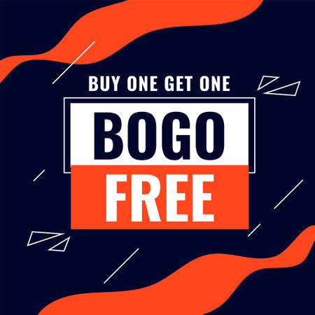 buy one get one bogo sale abstract backgroundのイラスト素材
