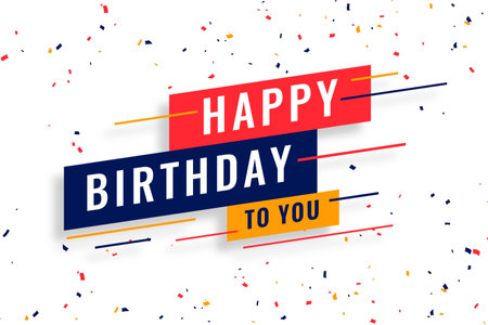 happy birthday wishes celebration card designのイラスト素材