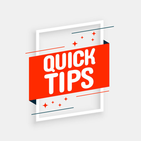 Stylish quick tips advice on white backgroundのイラスト素材