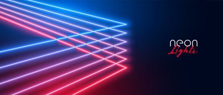neon lines light effect banner designのイラスト素材