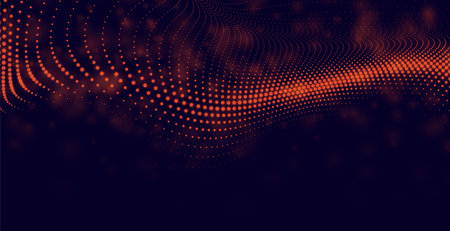 abstract particles background in red colorのイラスト素材