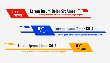 flat style modern lower third template designのイラスト素材