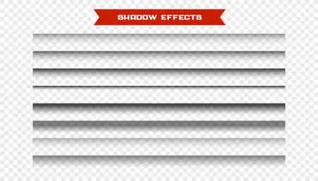 realistic paper shadow effects setのイラスト素材