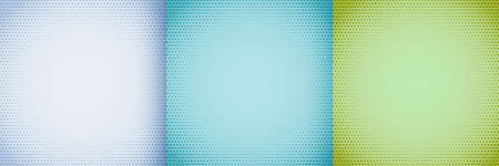 elegant halftone background set in white blue and green shadesのイラスト素材