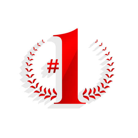 number one winner sign designのイラスト素材