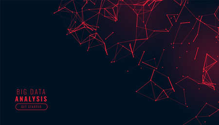 abstract low poly background in red color