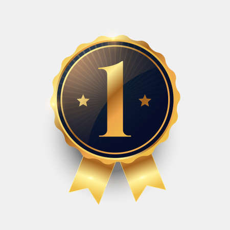 first place number one winner label designのイラスト素材