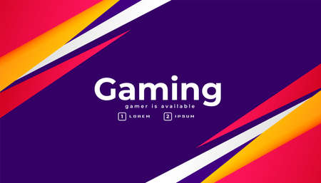 abstract geometric gaming banner designのイラスト素材