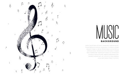 musical notes background with text spaceのイラスト素材