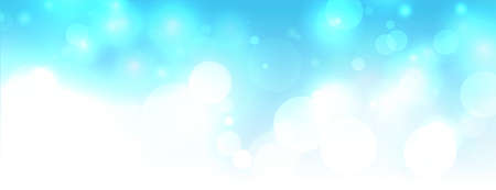 sparkling bokeh lights on sky color blue backgroundのイラスト素材