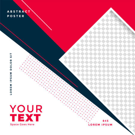 geometric style social media post banner designのイラスト素材
