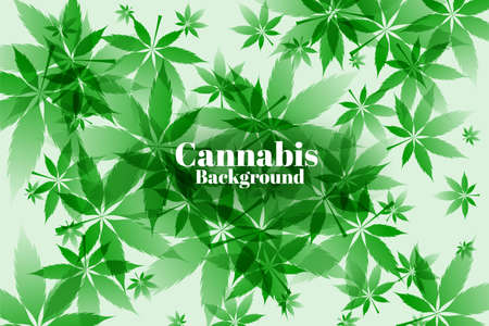 marijuana green leaves background designのイラスト素材