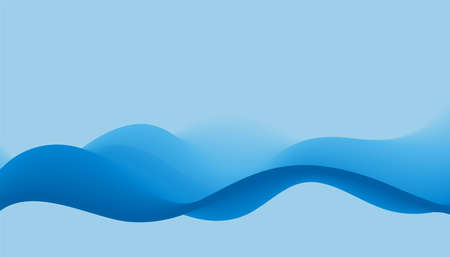 blue smooth flowing dynamic wave backgroundのイラスト素材