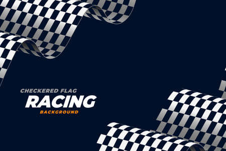 realistic racing flag speed backgroundのイラスト素材